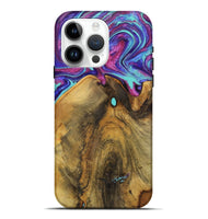 iPhone 15 Pro Max Wood+Resin Live Edge Phone Case - Gwendolyn (Purple, 719303)