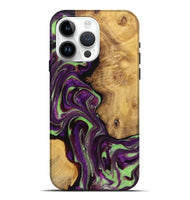 iPhone 15 Pro Max Wood+Resin Live Edge Phone Case - Mario (Purple, 719304)