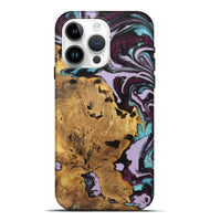 iPhone 15 Pro Max Wood+Resin Live Edge Phone Case - Lynda (Purple, 719305)