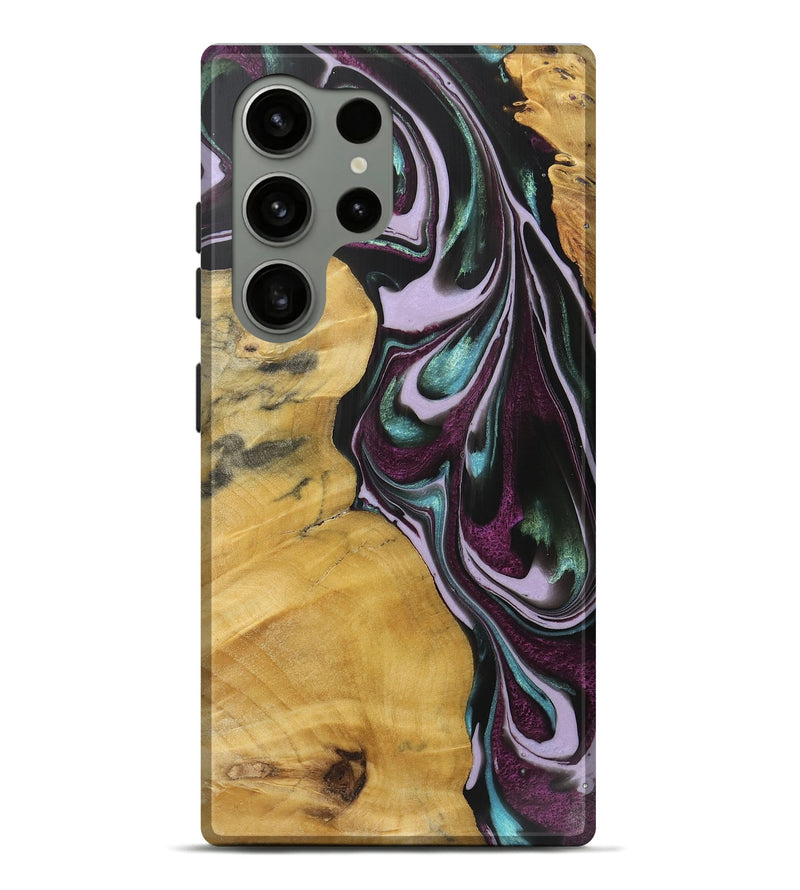 Galaxy S24 Ultra Wood+Resin Live Edge Phone Case - Olivia (Purple, 719306)