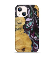 iPhone 14 Wood+Resin Live Edge Phone Case - Olivia (Purple, 719306)