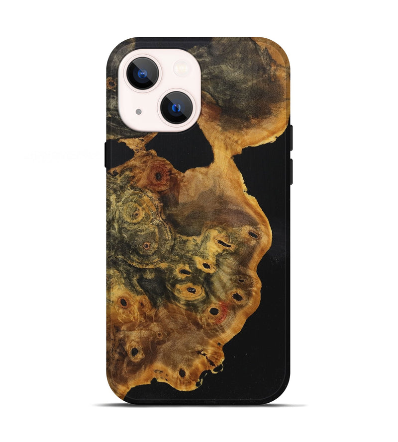 iPhone 13 Wood+Resin Live Edge Phone Case - Prince (Pure Black, 719309)