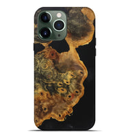 iPhone 13 Pro Max Wood+Resin Live Edge Phone Case - Prince (Pure Black, 719309)