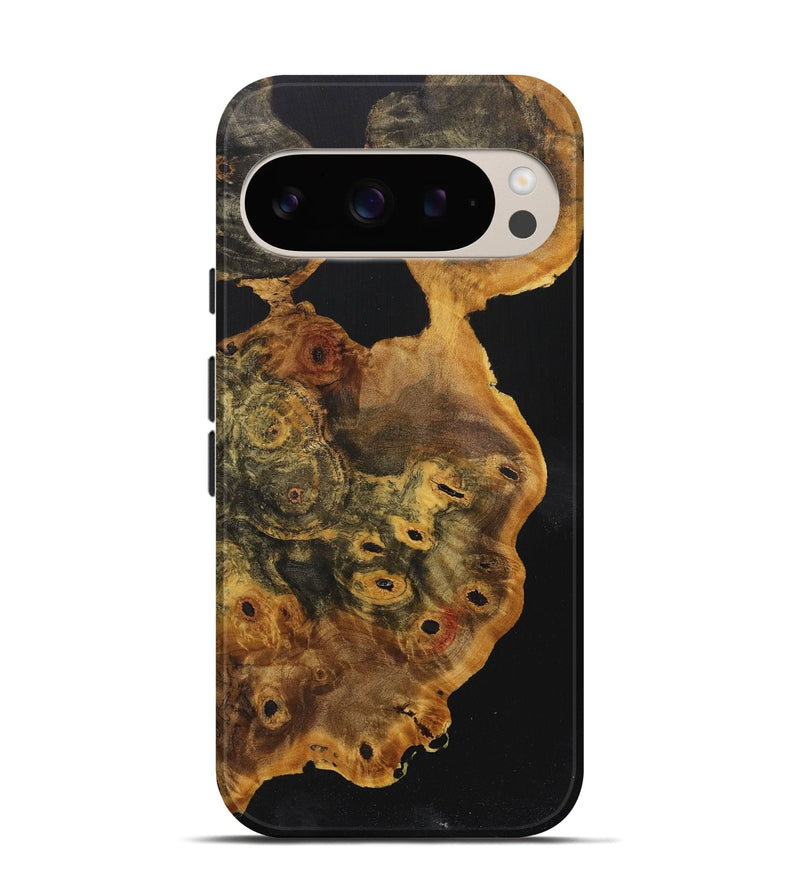 Pixel 9 Wood+Resin Live Edge Phone Case - Prince (Pure Black, 719309)