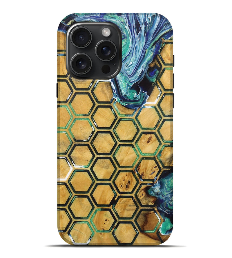 iPhone 16 Pro Max Wood+Resin Live Edge Phone Case - Margot (Pattern, 719312)