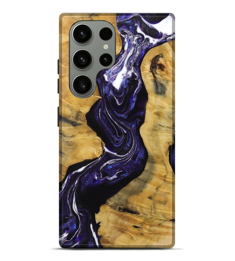 Galaxy S23 Ultra Wood+Resin Live Edge Phone Case - Weston (Purple, 719314)