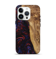 iPhone 15 Pro Wood+Resin Live Edge Phone Case - Raul (Red, 719317)