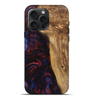 iPhone 16 Pro Max Wood+Resin Live Edge Phone Case - Raul (Red, 719317)