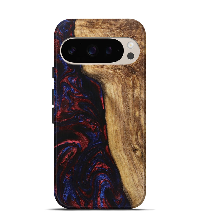 Pixel 9 Pro Wood+Resin Live Edge Phone Case - Raul (Red, 719317)