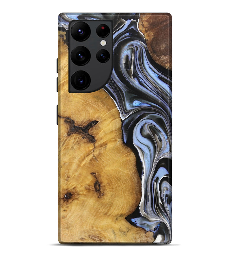 Galaxy S22 Ultra Wood+Resin Live Edge Phone Case - Clark (Blue, 719319)