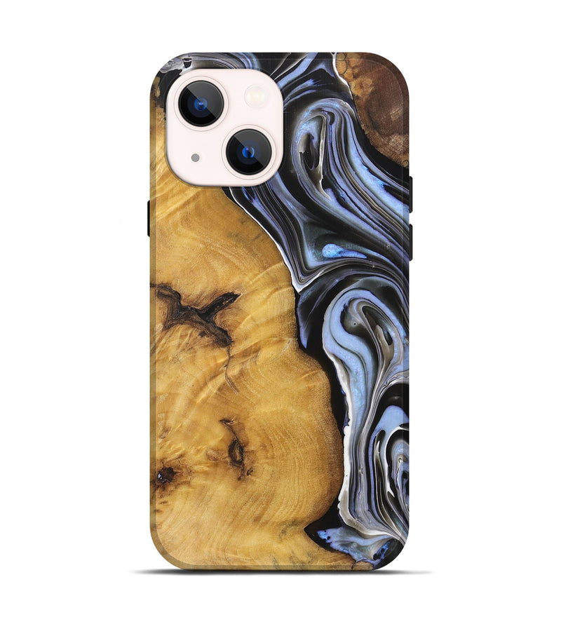 iPhone 14 Wood+Resin Live Edge Phone Case - Clark (Blue, 719319)