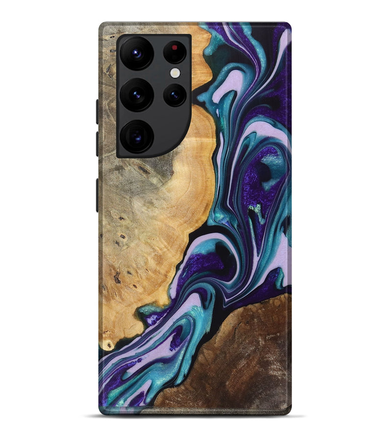 Galaxy S22 Ultra Wood+Resin Live Edge Phone Case - Brent (Blue, 719320)