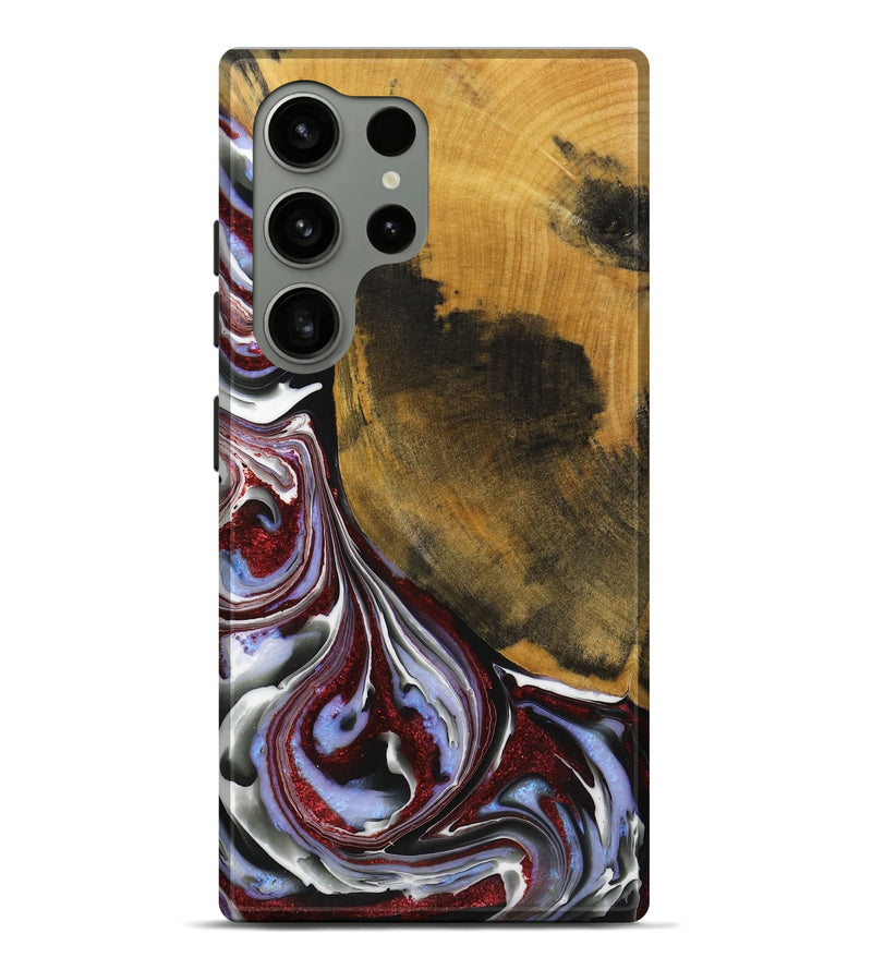 Galaxy S24 Ultra Wood+Resin Live Edge Phone Case - Prince (Blue, 719321)