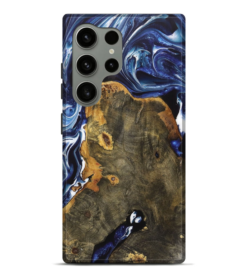 Galaxy S24 Ultra Wood+Resin Live Edge Phone Case - Harry (Blue, 719323)