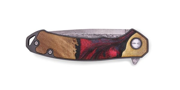 EDC Wood+Resin Pocket Knife - Tierra (Red, 719353)