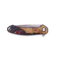 EDC Wood+Resin Pocket Knife - Jaxon (Red, 719355)