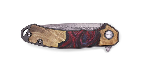 EDC Wood+Resin Pocket Knife - Brooklyn (Red, 719360)