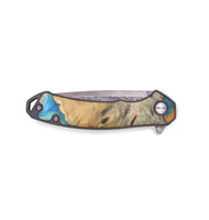 EDC Wood+Resin Pocket Knife - Maverick (Teal & Gold, 719362)