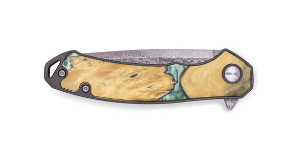 EDC Wood+Resin Pocket Knife - Madyson (Green, 719363)