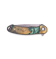 EDC Wood+Resin Pocket Knife - Fatima (Green, 719364)