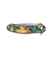 EDC Wood+Resin Pocket Knife - Annika (Green, 719366)