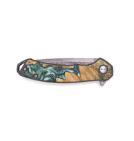 EDC Wood+Resin Pocket Knife - Pablo (Green, 719367)