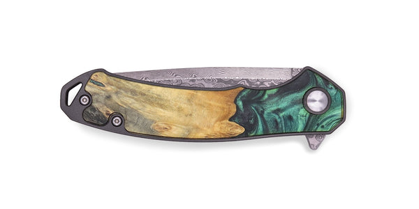 EDC Wood+Resin Pocket Knife - Rosa (Green, 719368)