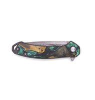 EDC Wood+Resin Pocket Knife - Johnnie (Green, 719370)