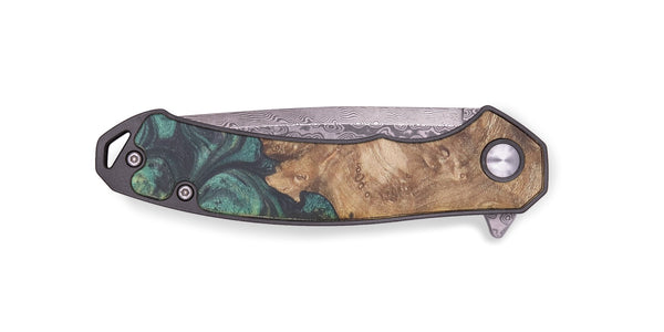 EDC Wood+Resin Pocket Knife - Grant (Green, 719371)