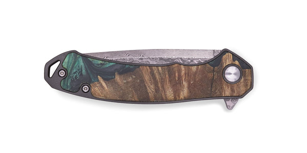 EDC Wood+Resin Pocket Knife - Maci (Green, 719372)