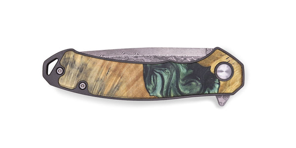 EDC Wood+Resin Pocket Knife - Terrance (Green, 719375)