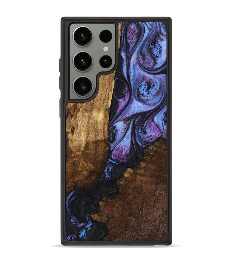 Galaxy S23 Ultra Wood+Resin Phone Case - Jeremiah (Purple, 719498)