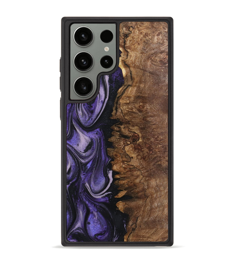 Galaxy S23 Ultra Wood+Resin Phone Case - Patrick (Purple, 719501)