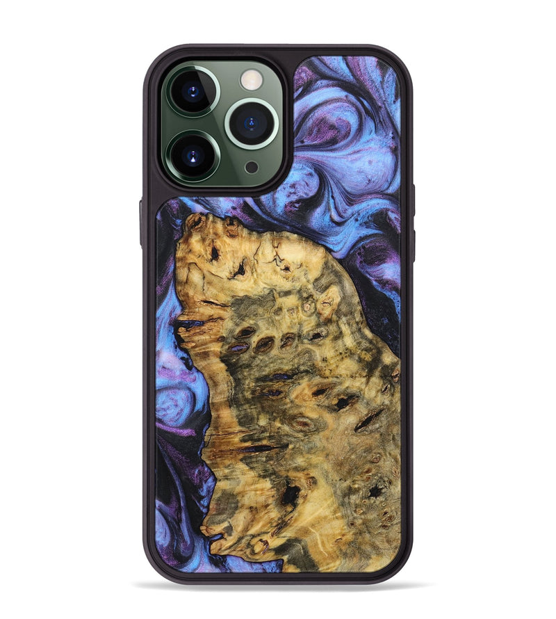 iPhone 13 Pro Max Wood+Resin Phone Case - Rudy (Purple, 719503)