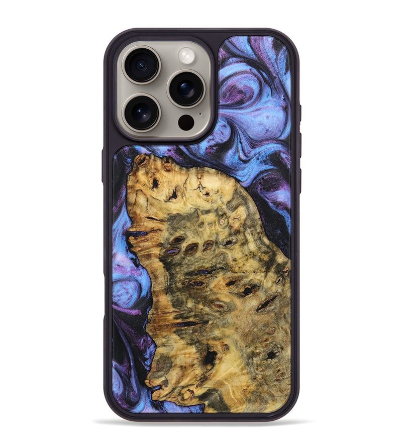 iPhone 16 Pro Max Wood+Resin Phone Case - Rudy (Purple, 719503)