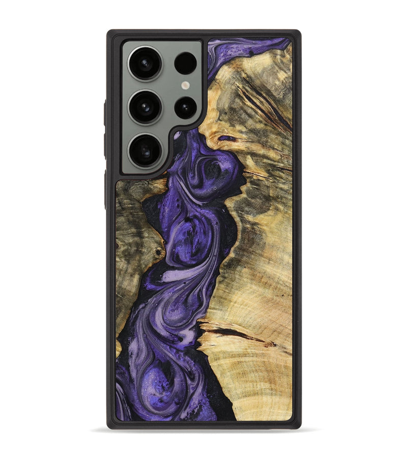 Galaxy S23 Ultra Wood+Resin Phone Case - Marsha (Purple, 719505)