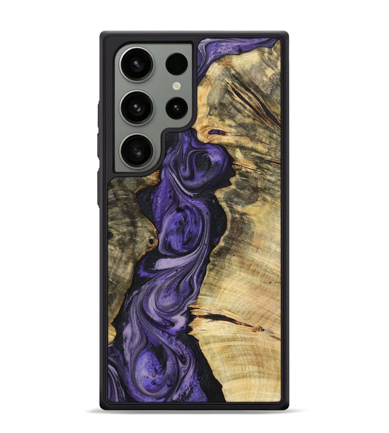 Galaxy S24 Ultra Wood+Resin Phone Case - Marsha (Purple, 719505)