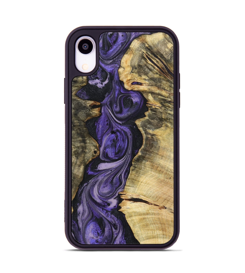 iPhone Xr Wood+Resin Phone Case - Marsha (Purple, 719505)