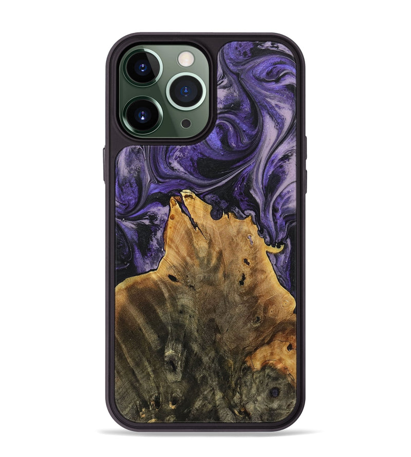 iPhone 13 Pro Max Wood+Resin Phone Case - Giuliana (Purple, 719507)