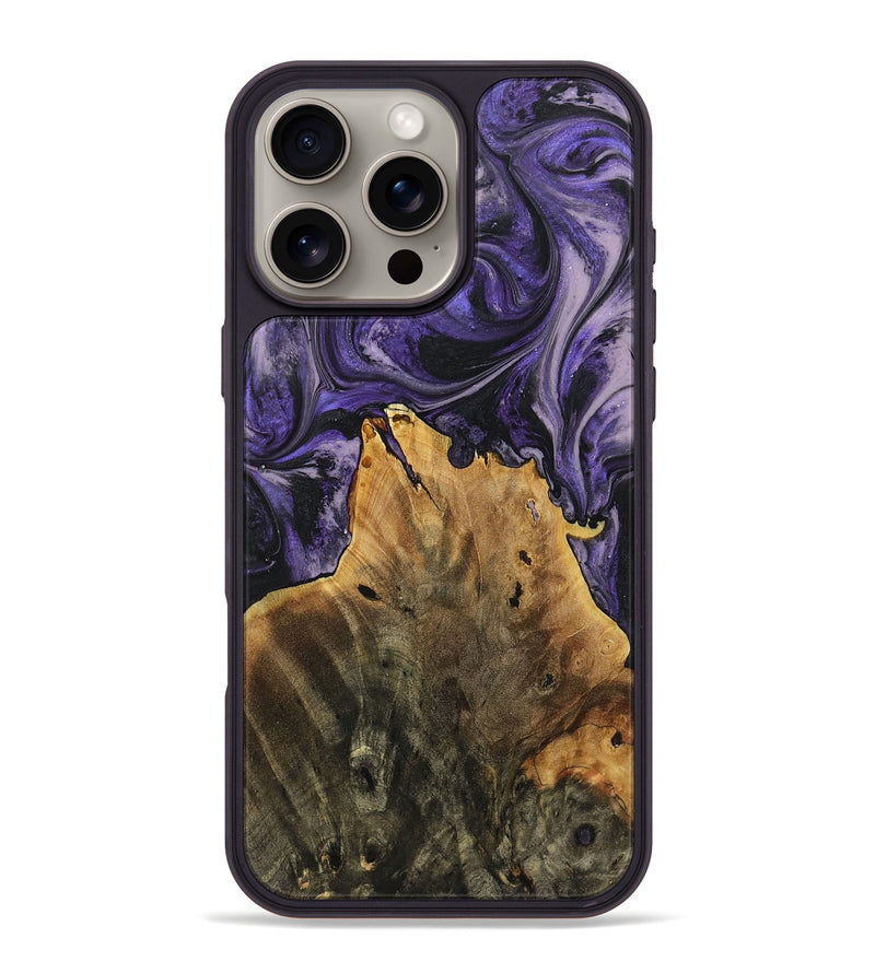 iPhone 16 Pro Max Wood+Resin Phone Case - Giuliana (Purple, 719507)