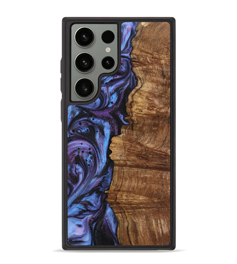 Galaxy S23 Ultra Wood+Resin Phone Case - Tessa (Purple, 719508)