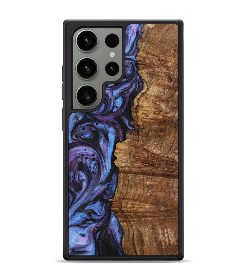 Galaxy S24 Ultra Wood+Resin Phone Case - Tessa (Purple, 719508)