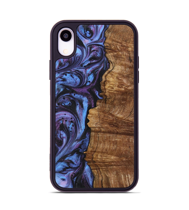 iPhone Xr Wood+Resin Phone Case - Tessa (Purple, 719508)