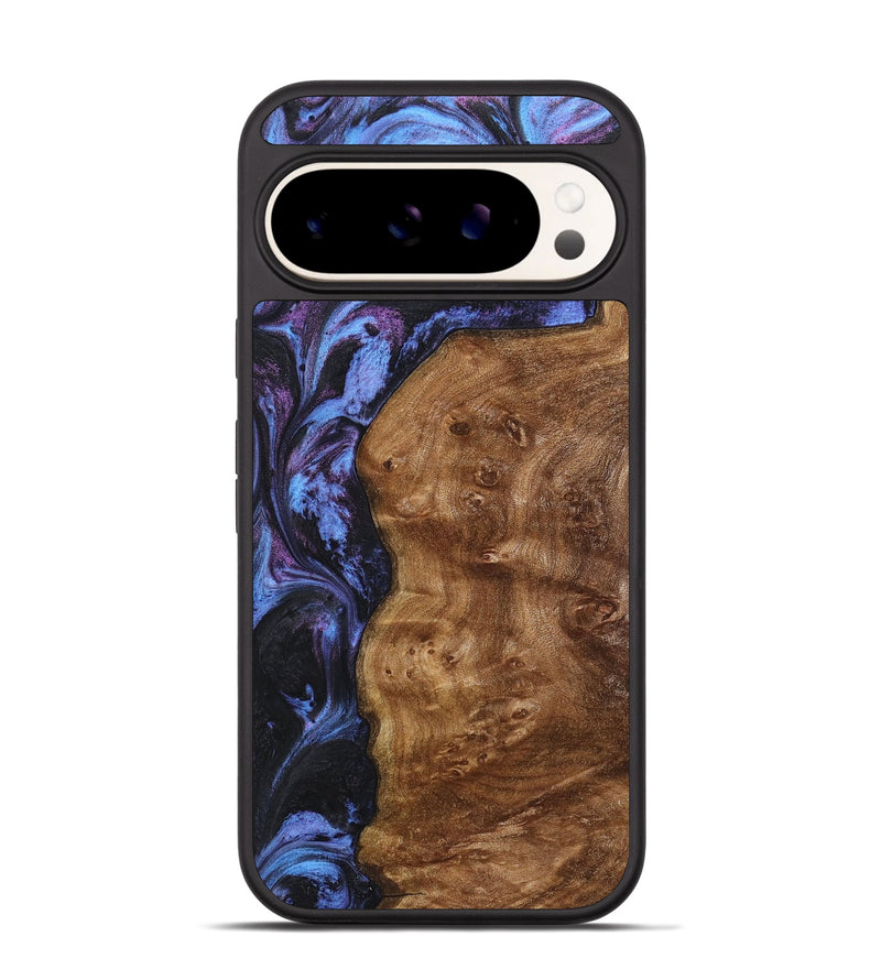 Pixel 9 Wood+Resin Phone Case - Ismael (Purple, 719509)