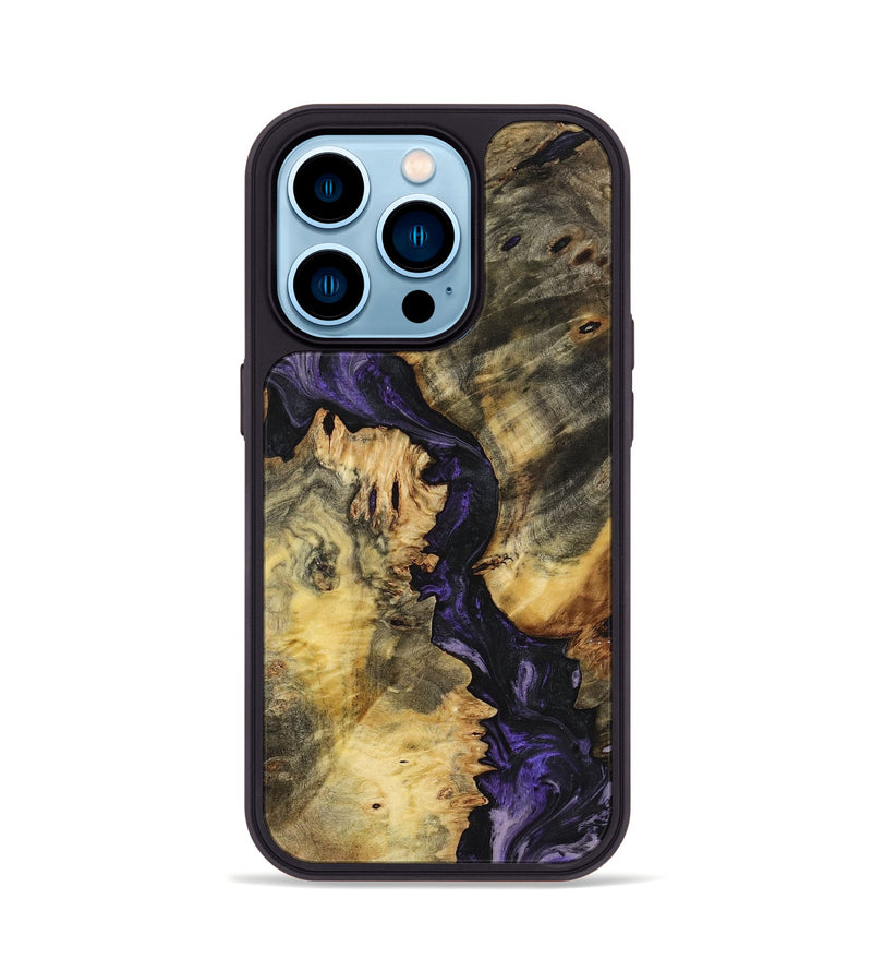 iPhone 14 Pro Wood+Resin Phone Case - Carlton (Purple, 719512)