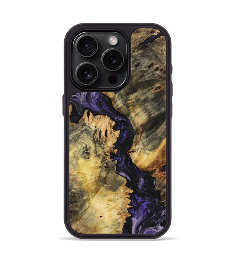 iPhone 15 Pro Wood+Resin Phone Case - Carlton (Purple, 719512)