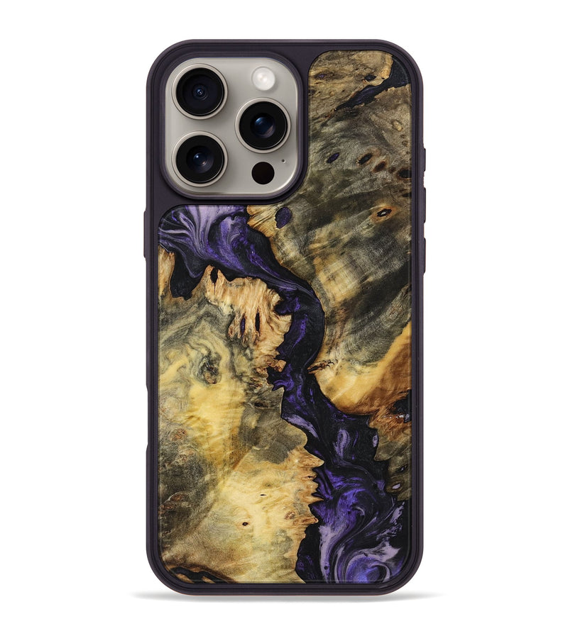 iPhone 16 Pro Max Wood+Resin Phone Case - Carlton (Purple, 719512)