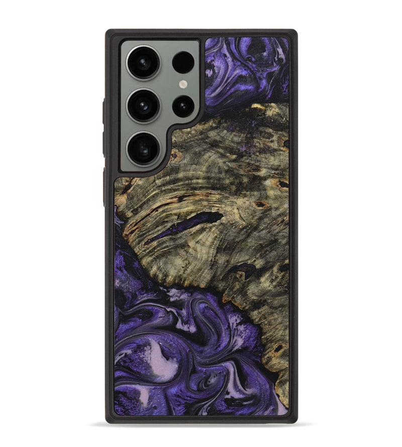 Galaxy S23 Ultra Wood+Resin Phone Case - Bria (Purple, 719513)