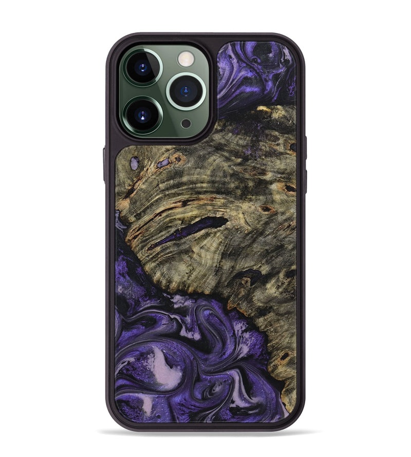 iPhone 13 Pro Max Wood+Resin Phone Case - Bria (Purple, 719513)