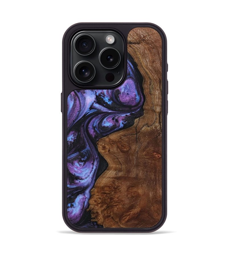 iPhone 15 Pro Wood+Resin Phone Case - Jasper (Purple, 719520)